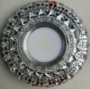 Spot LED ORBITA, 5W, Rotund, Lumina Rece + RGB, Alb, Rasina si Sticla