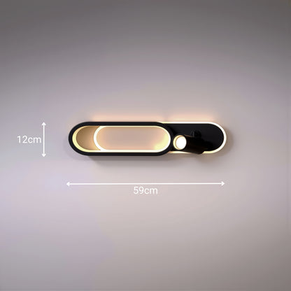 Lustra LED cu Proiector Reglabil FISSO Camilla 49W, lumina 3000/4000/6000k, Negru