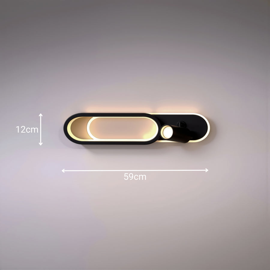 Lustra LED cu Proiector Reglabil FISSO Camilla 49W, lumina 3000/4000/6000k, Negru