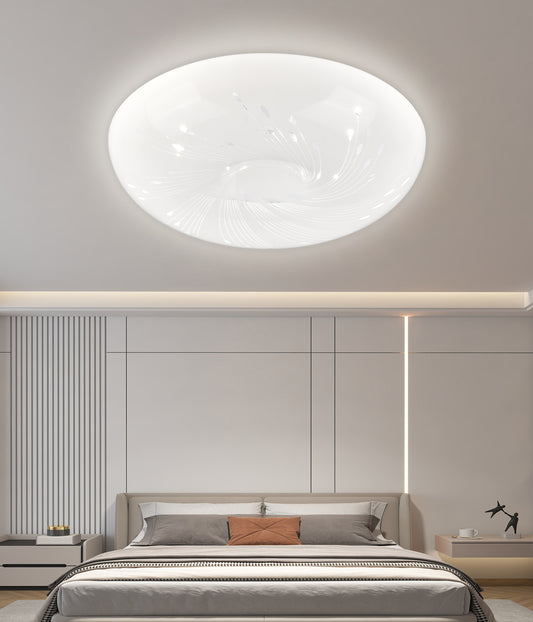 Plafonieră LED 35 cm, 32W, 3000K / 4000K / 6000K, Alb, Metal si Acril