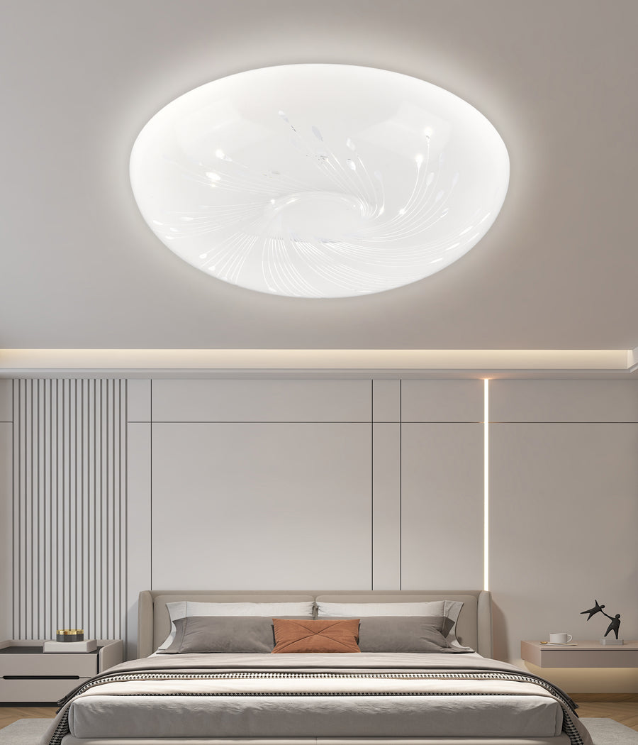 Plafonieră LED 35 cm, 32W, 3000K / 4000K / 6000K, Alb, Metal si Acril