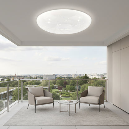 Plafonieră LED Flux 23 cm, 22W, 3000K / 4000K / 6000K, Alb, Metal si Acril
