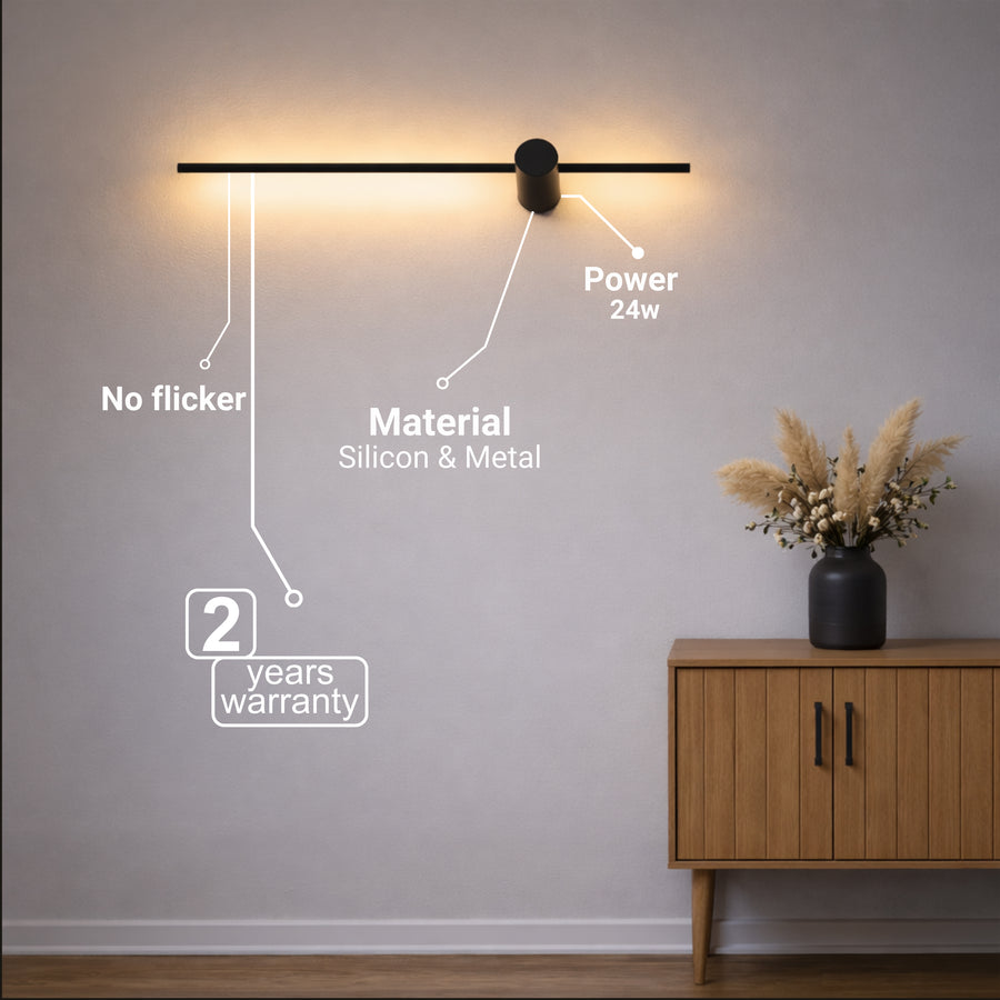 Aplica LED Angelique 24W Alb Negru