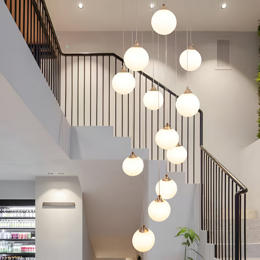 Lustra Suspendata, 12 Globuri x E27,  Auriu, Inaltime Reglabila