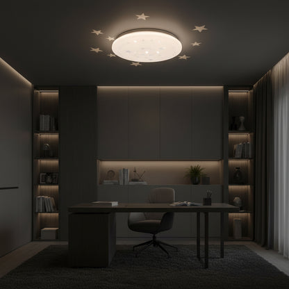 Plafonieră LED Stele 35 cm, 31W, 3000K / 4000K / 6000K, Alb, Metal si Acril