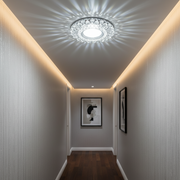 Spot LED ORBITA, 5W, Rotund, Lumina Rece + RGB, Alb, Rasina si Sticla