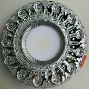 Spot LED ORBITA, 5W, Rotund, Lumina Rece + RGB, Alb, Rasina si Sticla