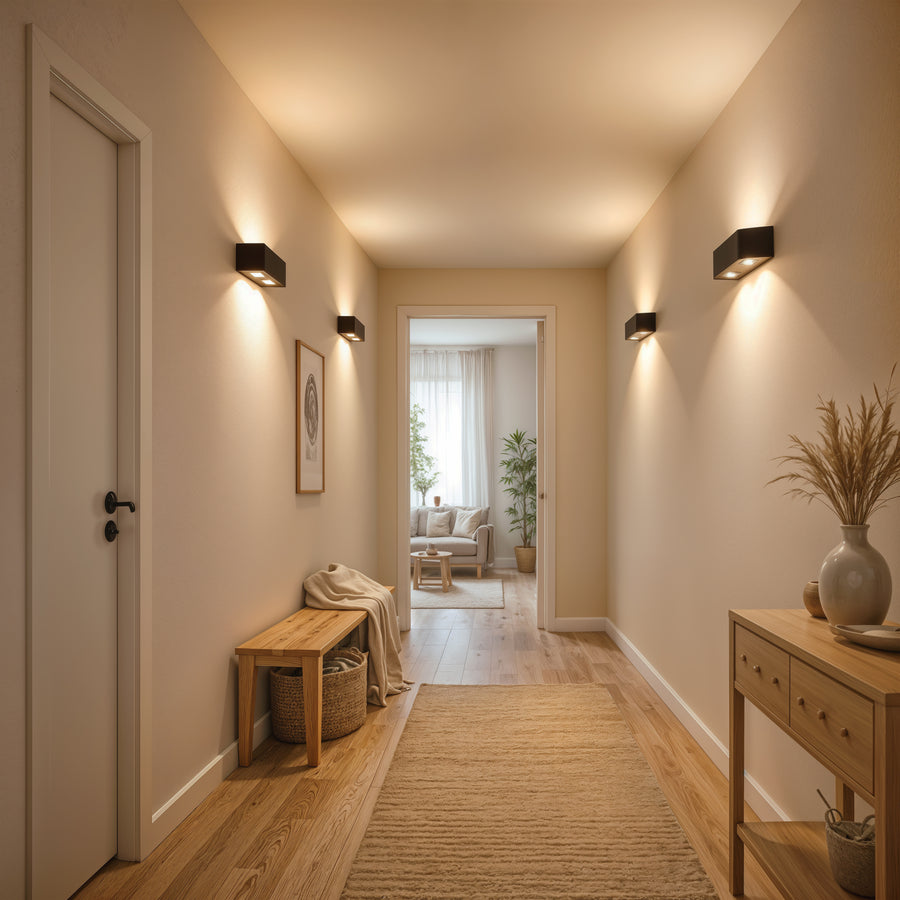 Aplica LED Exterior Ellis, 6W, 6 Surse de lumina, Lumina Calda, Negru