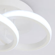 Lustra LED VERTEX CIRCULA 21W, 2 Cercuri, Rame Metalice, lumina Rece/Calda/Neutra, Alb