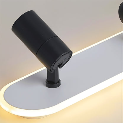 Lustra LED cu Proiector Reglabil FISSO Camilla 49W, lumina 3000/4000/6000k, Negru