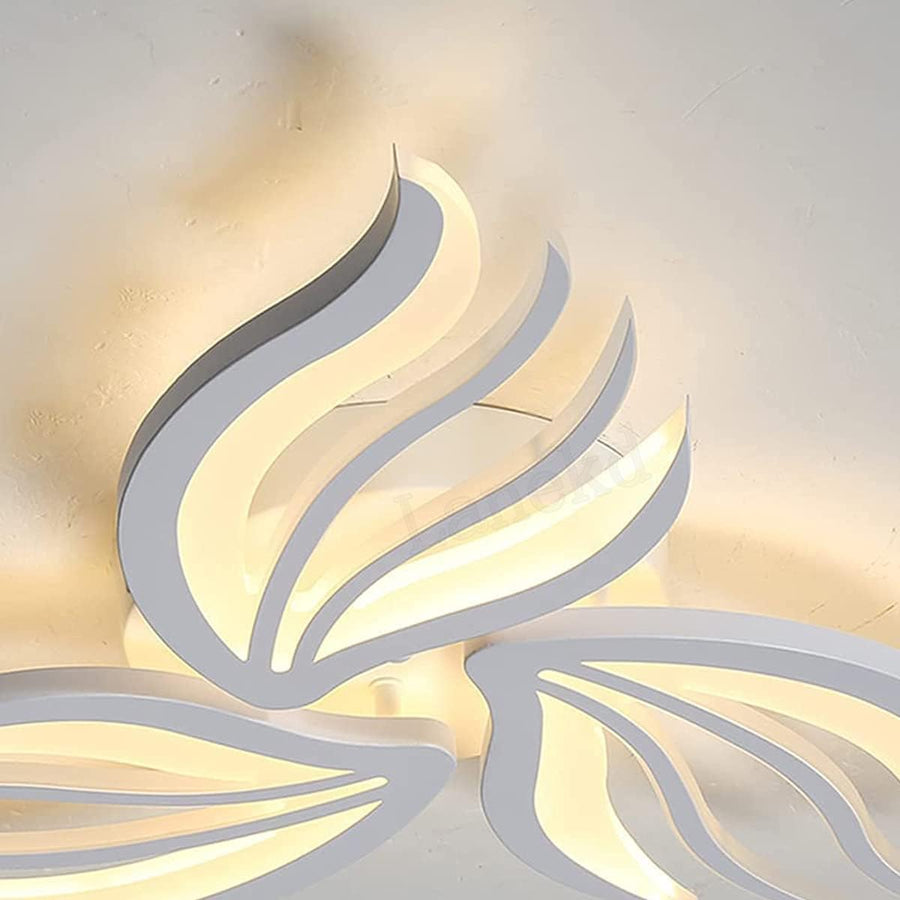 Lustra LED cu telecomanda SAKURA 37W, 3 Petale, lumina Rece/Calda/Neutra, Dimabila, Alb