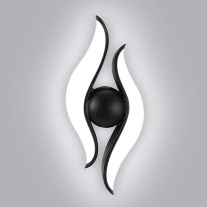 Aplica LED AX215, Exterior / Interior, 2 Surse, 12W, Negru, 3000K