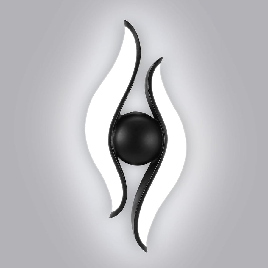 Aplica LED AX215, Exterior / Interior, 2 Surse, 12W, Negru, 3000K