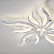 Lustra LED cu telecomanda SAKURA 60W, 5 Petale, lumina Rece/Calda/Neutra, Dimabila, Alb