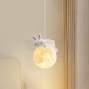 Lustra BUNNY, 1xE27, D15 cm, Metal Rasina, Alb