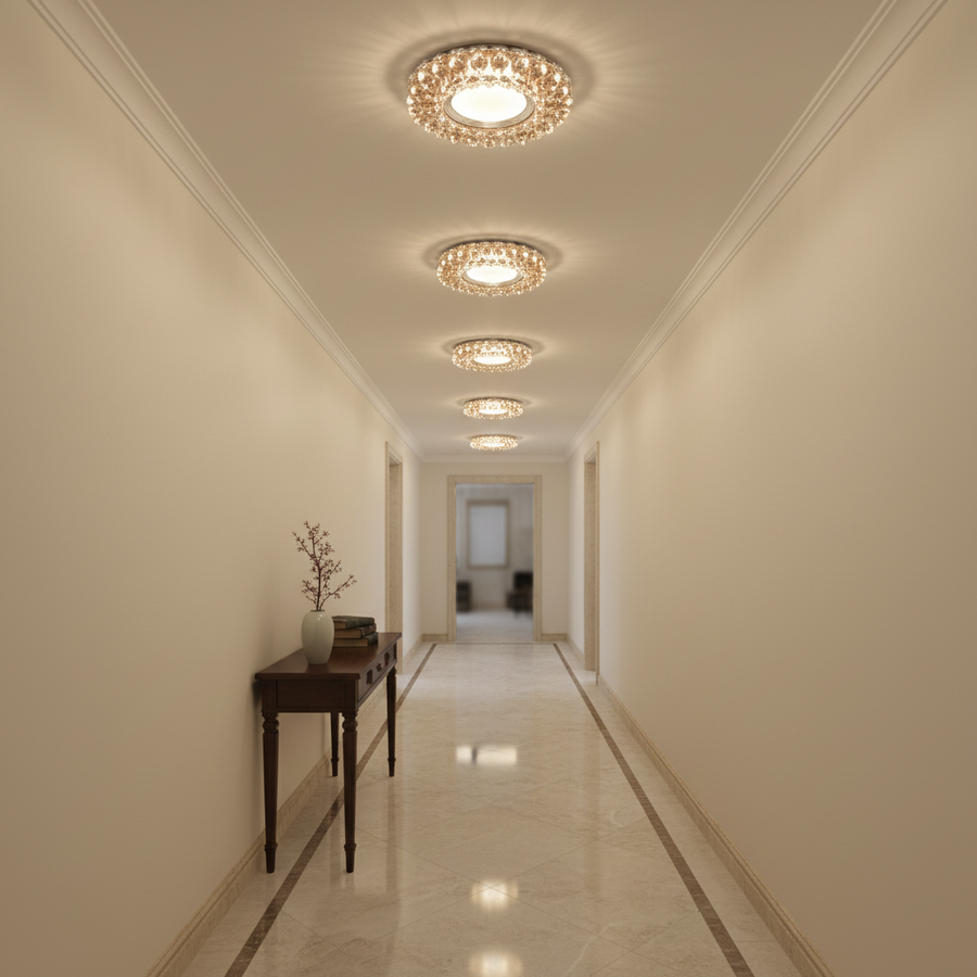 Spot LED ORBITA, 5W, Rotund, Lumina Rece / Calda, Bronz Antichizat, Rasina si Sticla