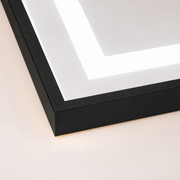 Oglinda LED Rectangulara, Rama Neagra, 50x160cm, Dimabila, Lumina Rece/Calda/Neutra, Dressing Couture