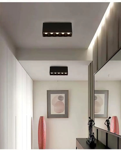 Proiector LED Liniar Aplicat Grilă 8W, Lumina Neutra 4000K, 5 surse, 14 x 3.5 x 6.5 cm