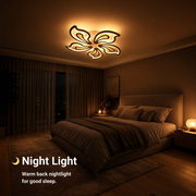 Lustra LED cu telecomanda LILY 86W, 5 Elemente, lumina Rece/Calda/Neutra, Dimabila, Alb