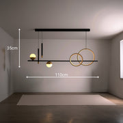 Lustra LED suspendata cu telecomanda DAMARA 44W, lumina Rece/Calda/Neutra, Dimabila, Negru, Inaltime Reglabila