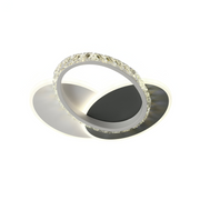 Lustra LED cu cristal PRISMIQ 39W, 3 Ovale, lumina Rece/Calda/Neutra, Negru