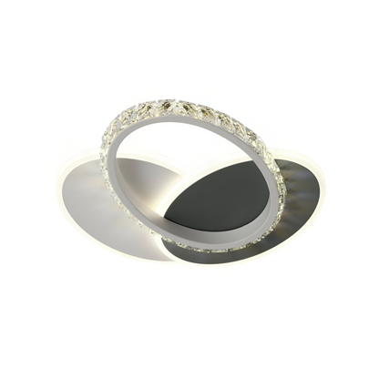 Lustra LED cu cristal PRISMIQ 39W, 3 Ovale, lumina Rece/Calda/Neutra, Negru