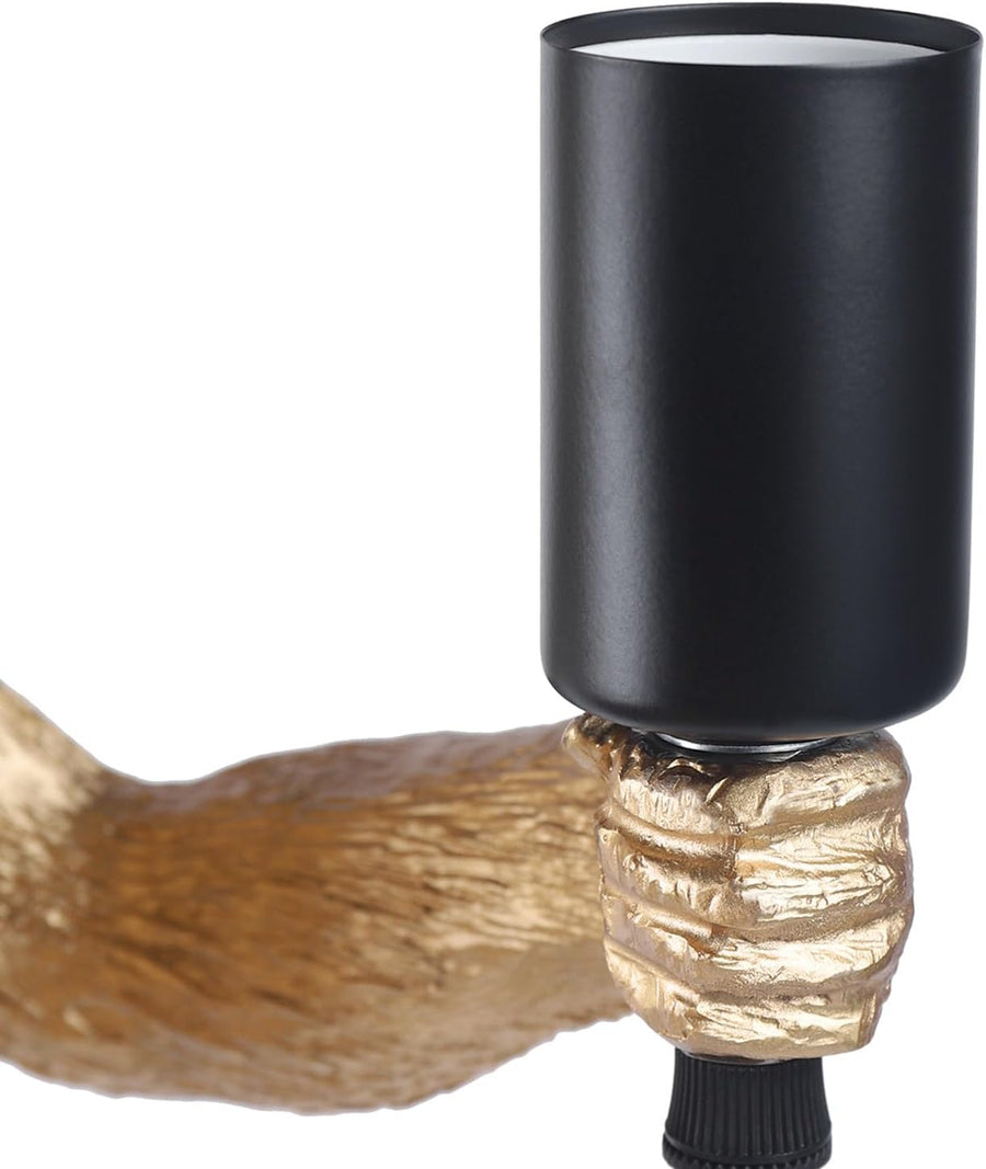 Lustra Suspendata Vintage, LV700, 1xE27, Maimuta, Sfoara si Metal, Suport Negru