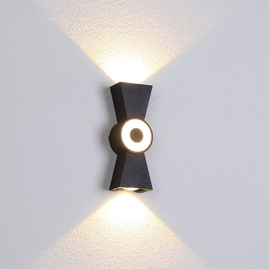 Aplica LED de Exterior AX161, 7W, Metal, Negru