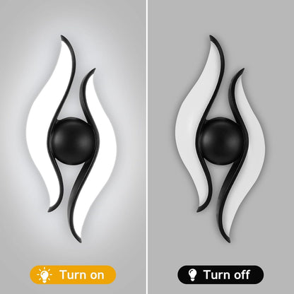 Aplica LED AX215, Exterior / Interior, 2 Surse, 12W, Negru, 3000K