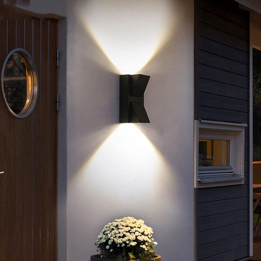 Aplica LED de Exterior si Interior, 2 Surse x 5W, IP65, ABS, Negru, 3000K, AX100/2BK