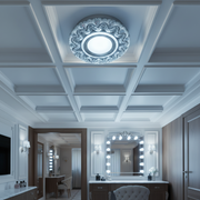 Spot LED ORBITA, 5W, Rotund, Lumina Rece + RGB, Alb, Rasina si Sticla