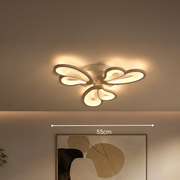 Lustra LED cu telecomanda BLOSSOM 40W, 3 Petale, lumina Rece/Calda/Neutra, Dimabila, Alb