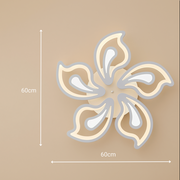 Lustra LED cu telecomanda GLORIOSA 95W, 5 Petale, lumina Rece/Calda/Neutra, Dimabila, Alb