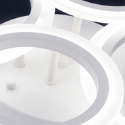 Lustra LED cu telecomanda  BETTY 43W, 4 Cercuri, lumina Rece/Calda/Neutra, Dimabila, Alb