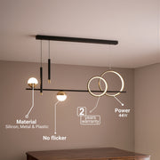 Lustra LED suspendata cu telecomanda DAMARA 44W, lumina Rece/Calda/Neutra, Dimabila, Negru, Inaltime Reglabila