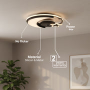 Lustra LED cu telecomanda ALYONA 44W, Luna si Stea, lumina Rece/Calda/Neutra, Dimabila, Negru