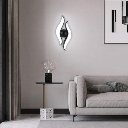 Aplica LED AX215, Exterior / Interior, 2 Surse, 12W, Negru, 3000K