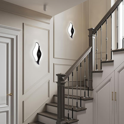 Aplica LED AX215, Exterior / Interior, 2 Surse, 12W, Negru, 3000K