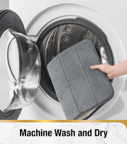 Covoras de Baie, 50x80 cm, Gri, Antiderapant, Absorbant