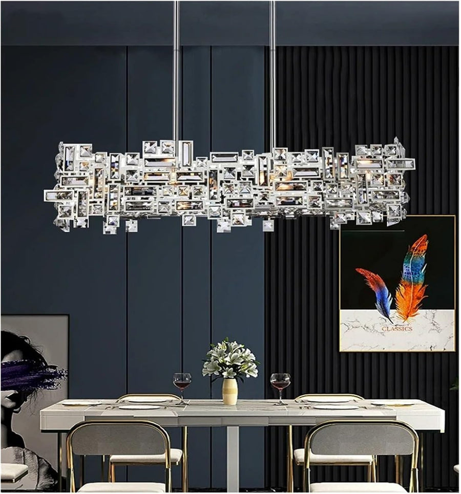 Candelabru Cristal RZ-2/780x280GD , 10xE14, 78X28cm, Inaltime Reglabila, Design Elegant