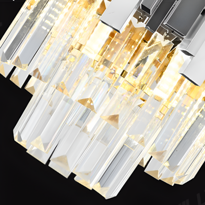 Candelabru Cristal BLOIS Eleganza 8xE14, Diametru 49cm, Argintiu, Inaltime Reglabila