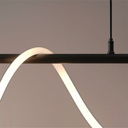 Lustra LED DIVINO cu Tub Silicon Flexibil – 24W, Lumina Reglabila, Negru Mat