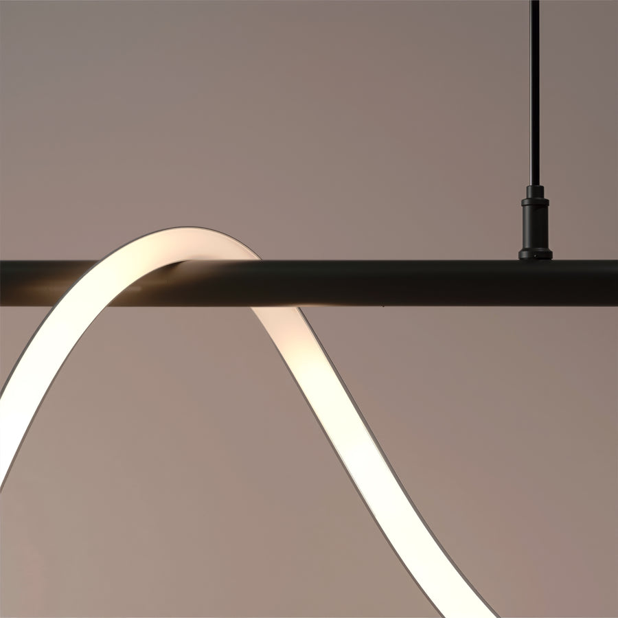 Lustra LED DIVINO cu Tub Silicon Flexibil – 24W, Lumina Reglabila, Negru Mat