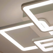 Lustra LED cu telecomanda ELLA 119W, 6 Patrate, lumina Rece/Calda/Neutra, Dimabila, Alb