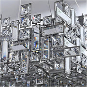 Candelabru Cristal RZ-2/500x500GD , 10xE14, Diametru 50cm, Auriu Lucios, Inaltime Reglabila, Design Elegant