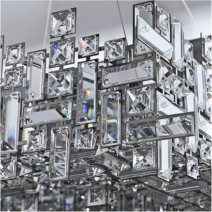 Candelabru Cristal RZ-2/500x500GD , 10xE14, Diametru 50cm, Auriu Lucios, Inaltime Reglabila, Design Elegant