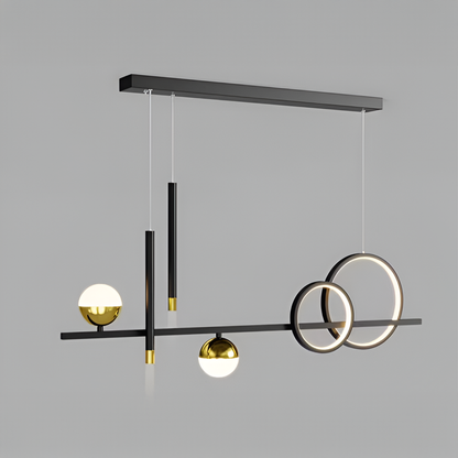 Lustra LED suspendata cu telecomanda DAMARA 44W, lumina Rece/Calda/Neutra, Dimabila, Negru, Inaltime Reglabila