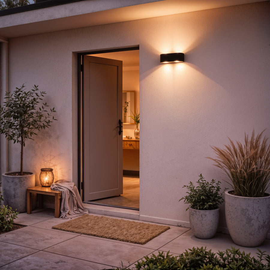 Aplica LED Exterior Ellis, 6W, 6 Surse de lumina, Lumina Calda, Negru