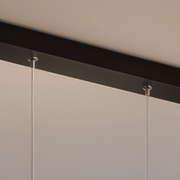 Lustra LED suspendata cu telecomanda ZIGZAG 27W, lumina Rece/Calda/Neutra, Dimabila, Negru, Inaltime Reglabila