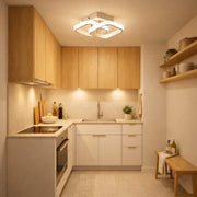 Lustra LED VERTEX Matrix, Romburi Suprapuse, Rame Metalice, 24W, 2 Romburi, Lumina Rece/Calda/Neutra 3000K/4000K/6000K, Alb